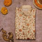 White Embroidered Organza Kurta Set