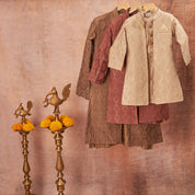 Embroidered Achkan With Kurta Pajama Set