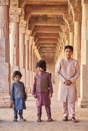 Thread And Sequins Jacket With Kurta Pajama Set